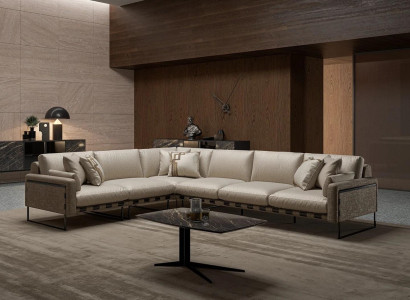 Corner sofa L-shape Couch Living room Luxury Upholstery Seat Suite Coffee table new